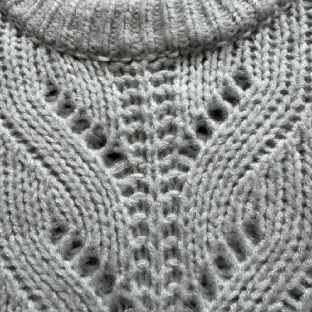 Abercrombie XS open knit bubble sleeve green sweater - Picture 3 of 4